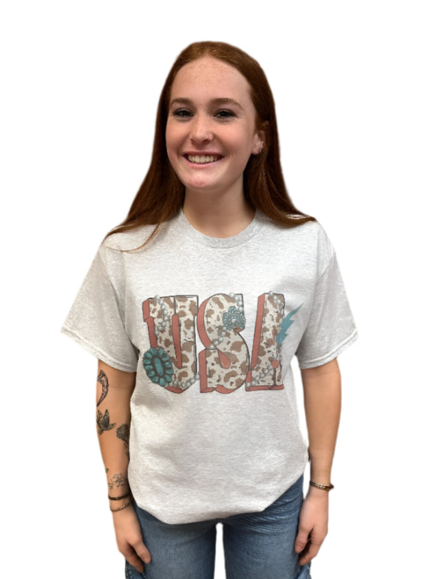 The Branded Blue Roan Women's T-Shirt - USA Forth of July Western Graphic