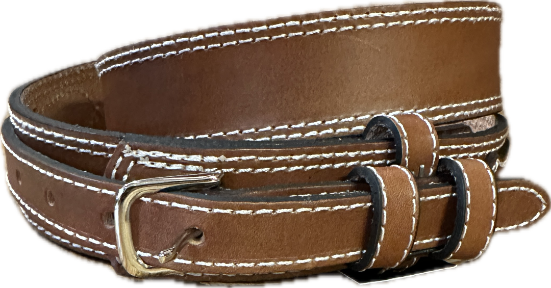 Stag Belts Brown Ranger Double Stitched