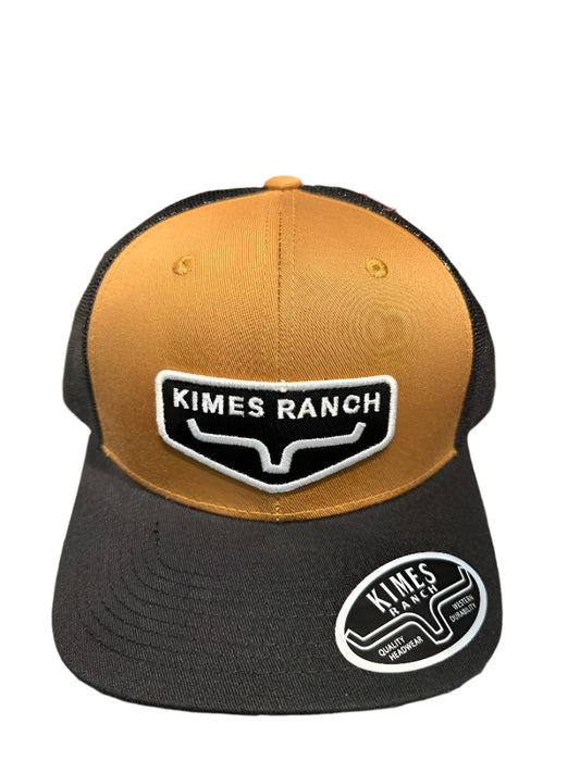 Kimes Ranch Ball Cap - Lander Brown with Black and White Logo Patch