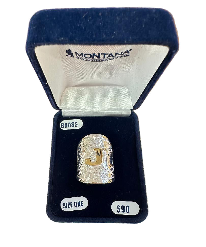 Montana Silversmith Out West Initial Ring