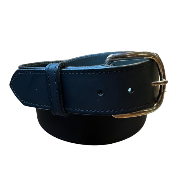 Visalia Matte Black Plain Belt - 1 1/2"