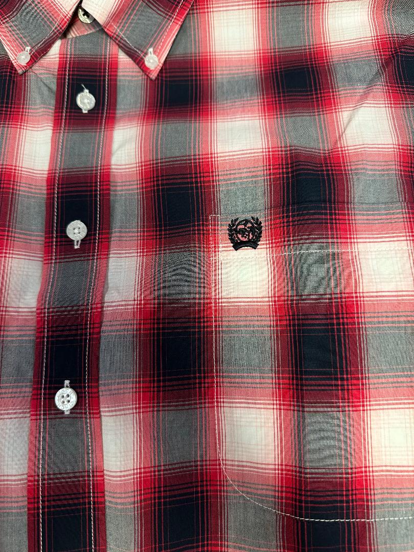 Cinch Men's Long Sleeve Western Shirt - Red & Black Plaid
