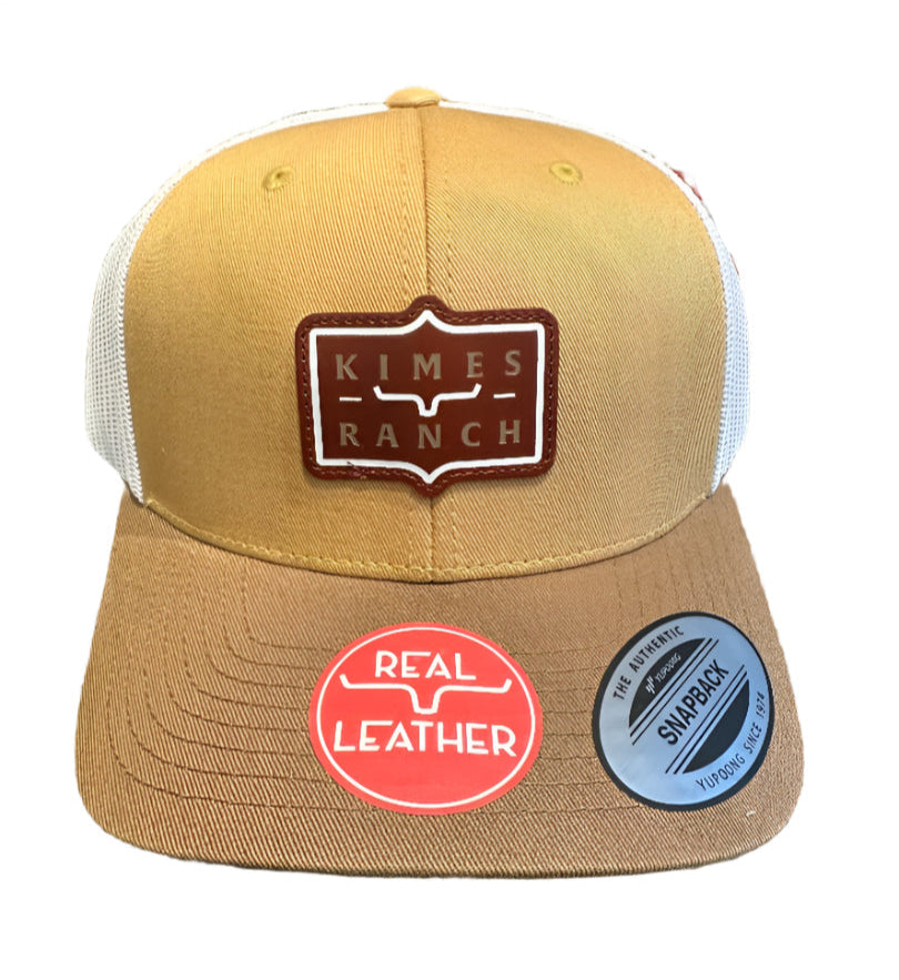 Kimes Ranch Ball Cap - Sheridan Brown with Leather Logo Patch