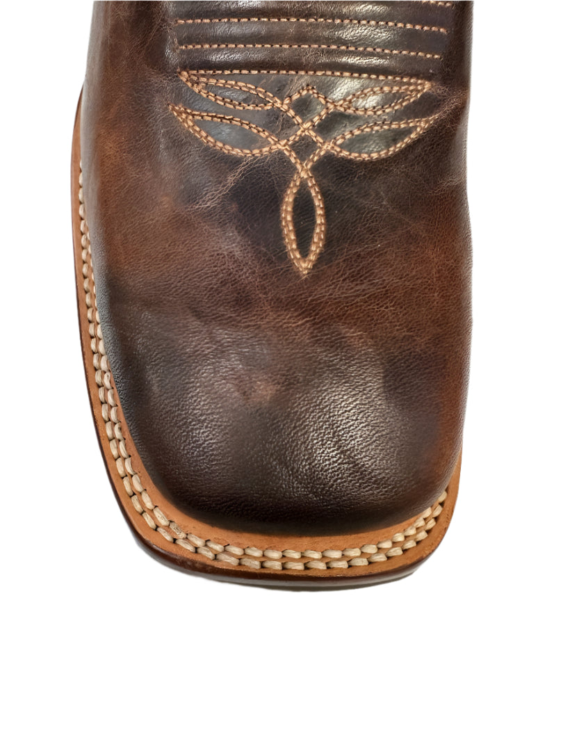 Rancho Semental Men's Boots -  Brown Square Toe with Black Top