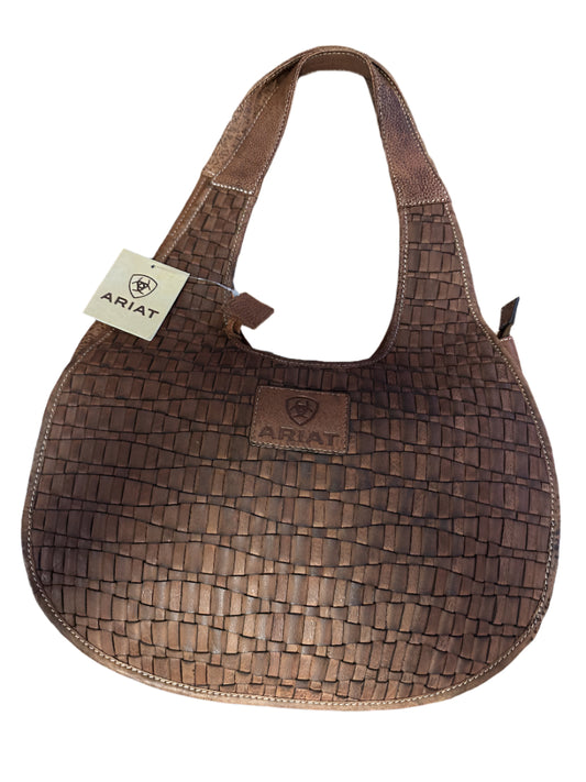 Ariat Brown Basketweave Shoulder Bag