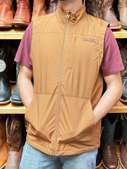 Cinch Men's Brown Canvas Water Resistant Vest