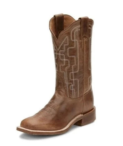 Tony Lama Women's Atchison Latte  Boots with Geometric Stitching on Top