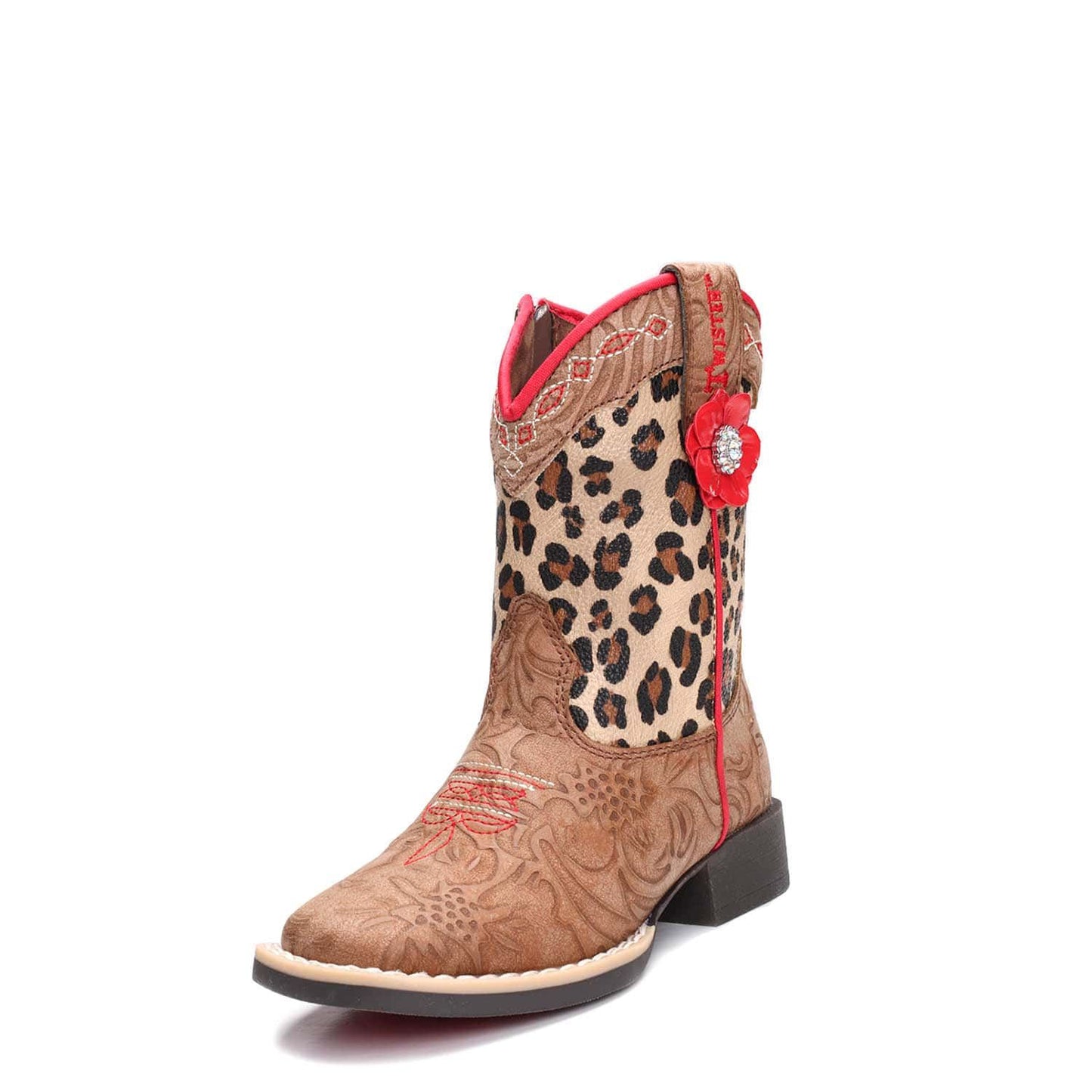 Twister Toddler Girls Leopard Cowboy Boots