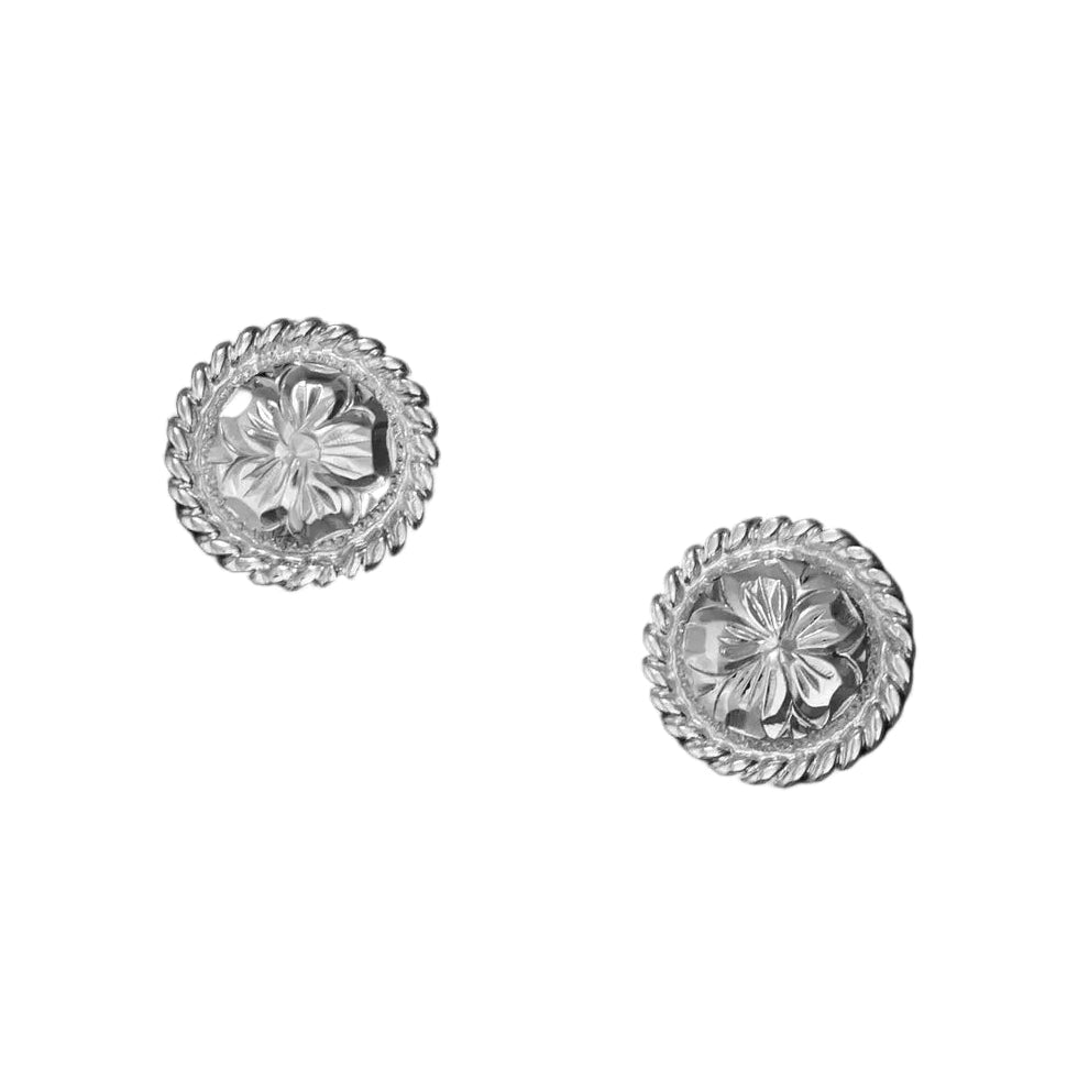 Vogt Silversmiths The Heirloom Silver Conchos Earrings