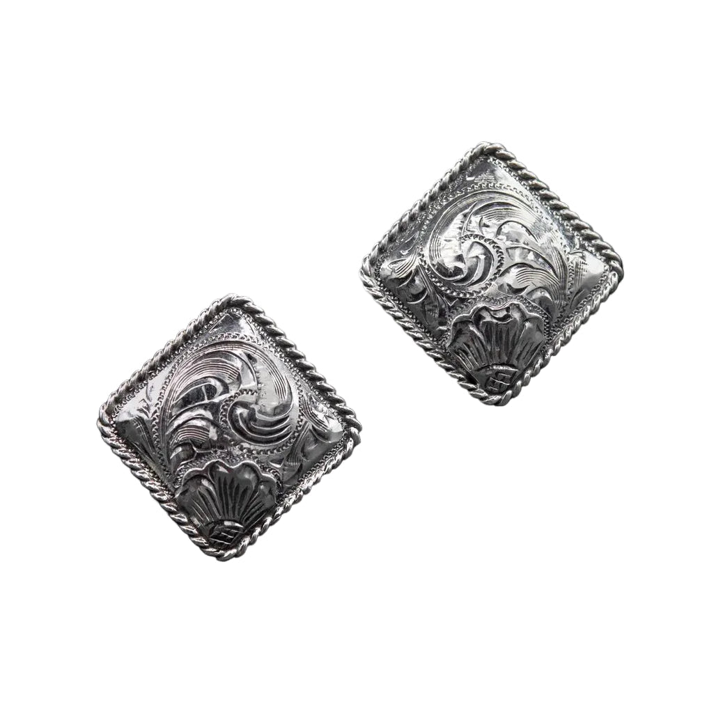 Vogt Silversmiths The Silver Iris Western Earrings