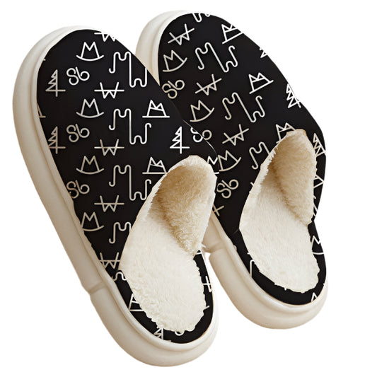 The Front Porch Label Black Brand Slippers One Size