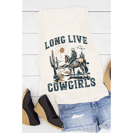 Colorbear Women's Shirt - Long Live Cowgirls Tank Top